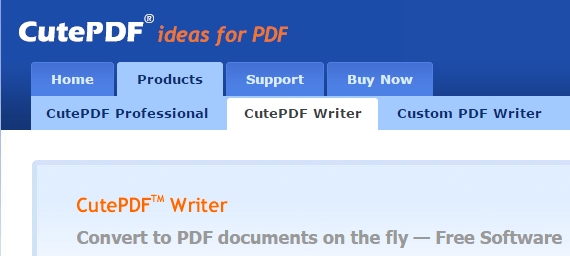 CutePDF - Crear PDF gratis